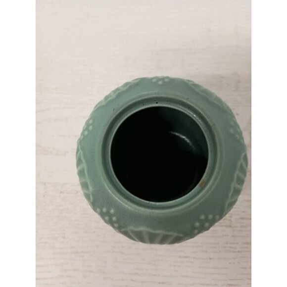 Vintage Crowning Touch Porcelain Floral Pot Pourri Holder Jar Rare Seafoam Blue - Picture 5 of 10